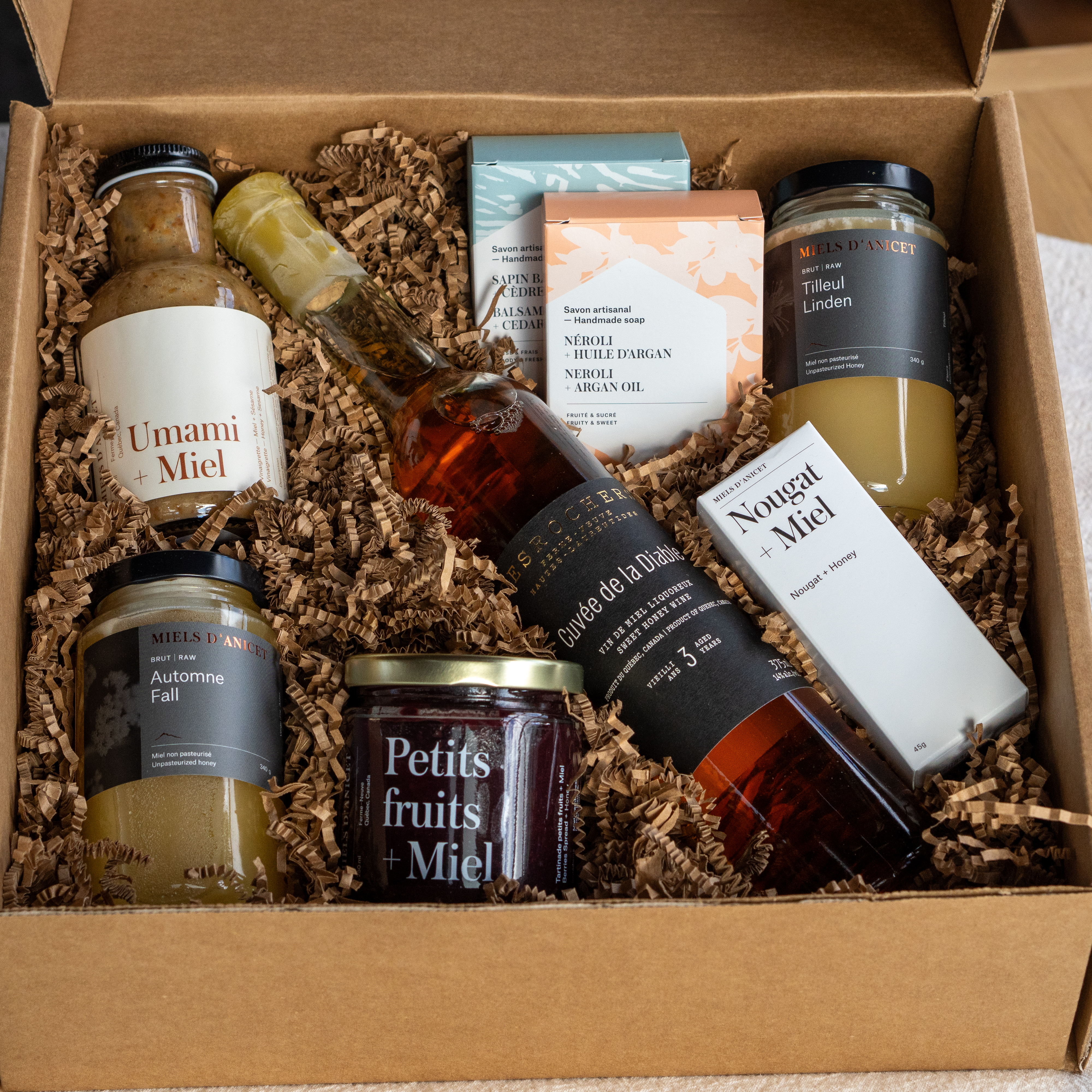 Boîte cadeau L'irrésistible Miels d'Anicet